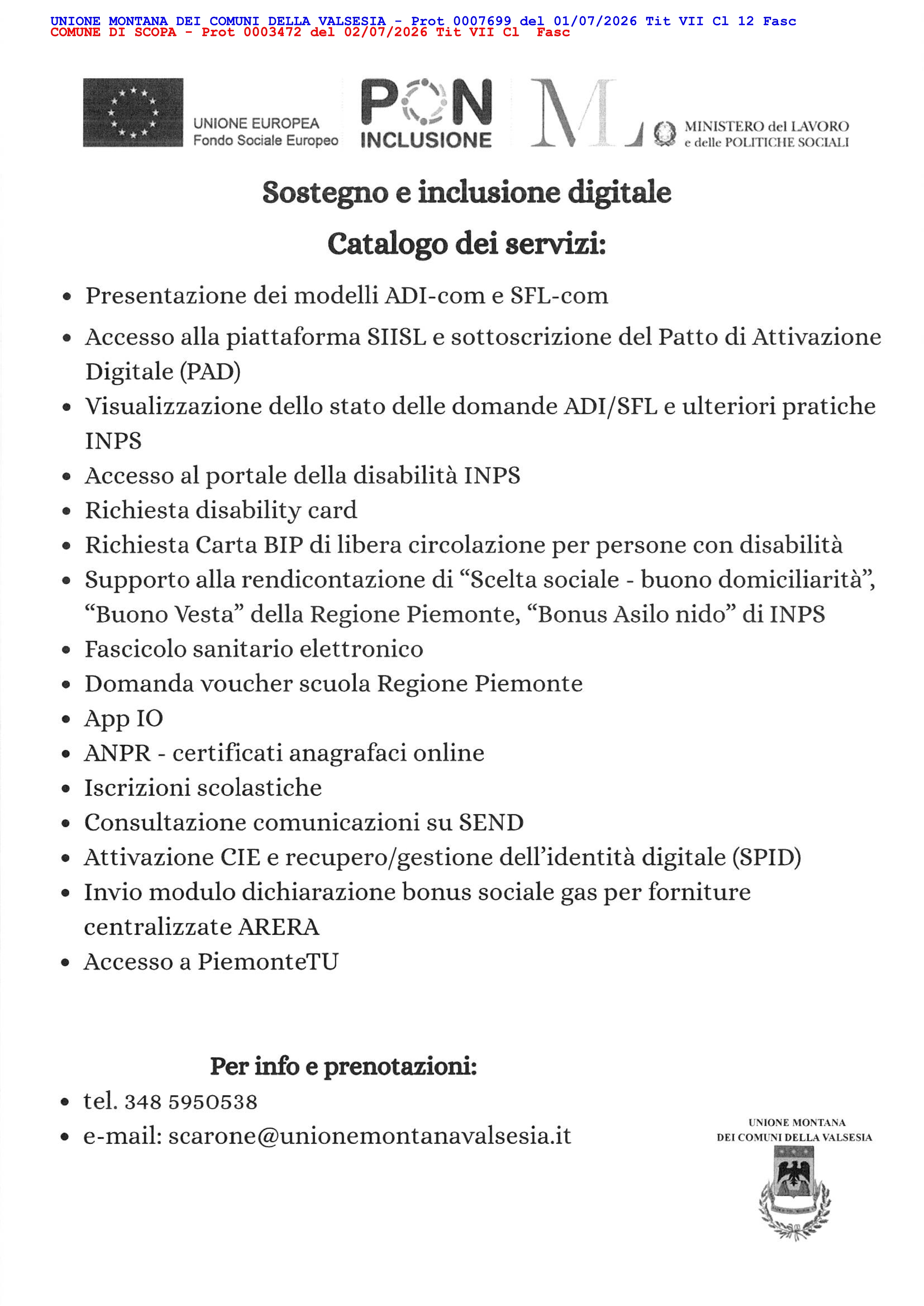 sostegno e inclusione digitale